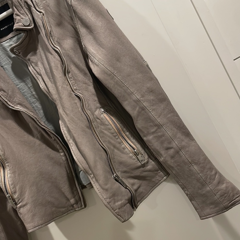 Gray Leather Jacket - image 3